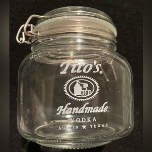 Tito’s Glass Jar with flip lid